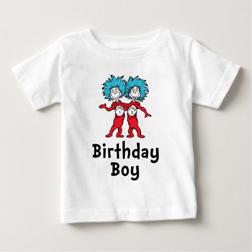 Thing One Thing Two Twins Birthday  Birthday Boy Baby T_Shirt