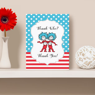 Thing One Thing Two Twins Birthday Thank You Card