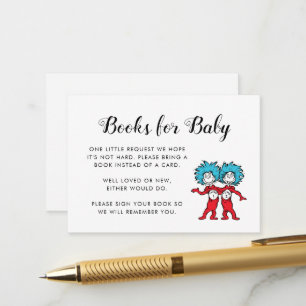 Thing One Thing Two Twins Book Request Insert Card