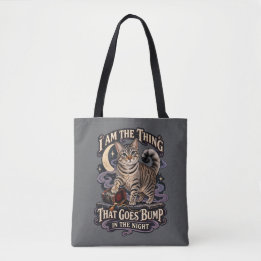 Thing That Goes Bump in the Night Halloween Cat Tote Bag