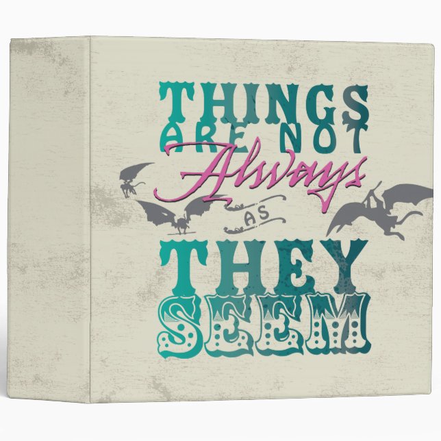 Things Are Not Always as They Seem Binder (Front/Spine)