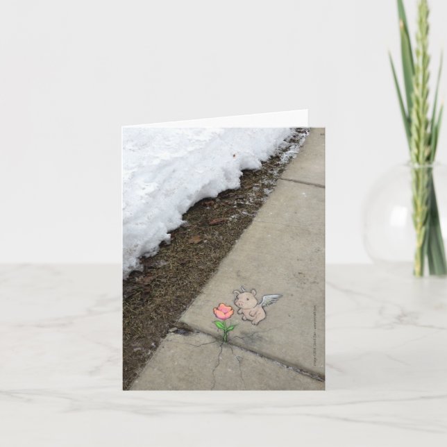 things as unlikely as springtime card (Front)