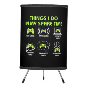 Things Gamer Do In Spare Time Tripod Lamp
