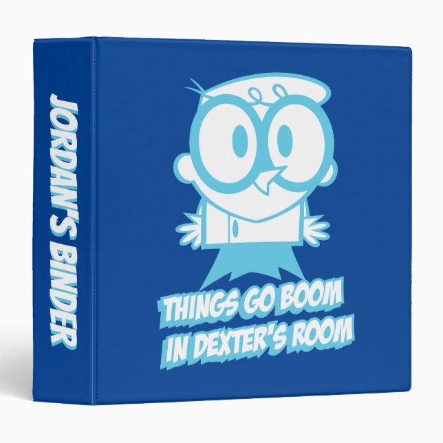 Things Go Boom In Dexter's Room 3 Ring Binder (Front/Spine)
