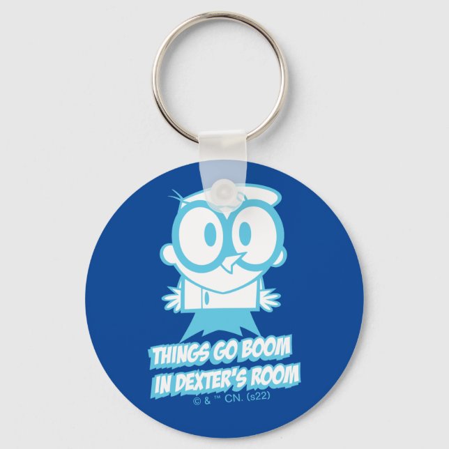 Things Go Boom In Dexter's Room Keychain (Front)