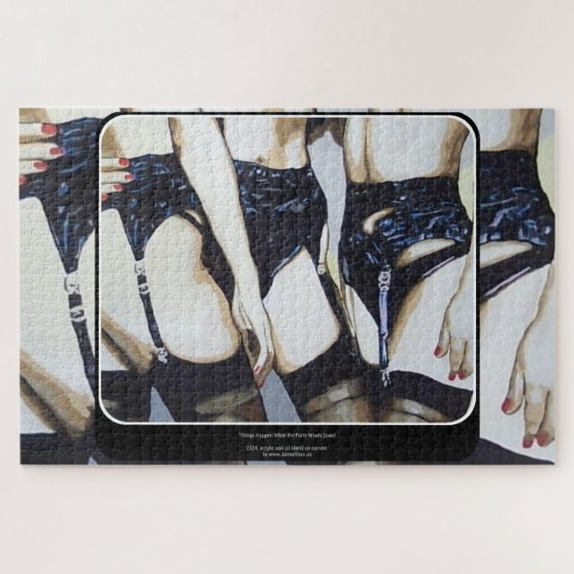 'Things Happen' Painting on a  Jigsaw Puzzle (Horizontal)