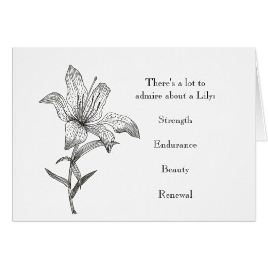 Things I admire about you Card (Front Horizontal)