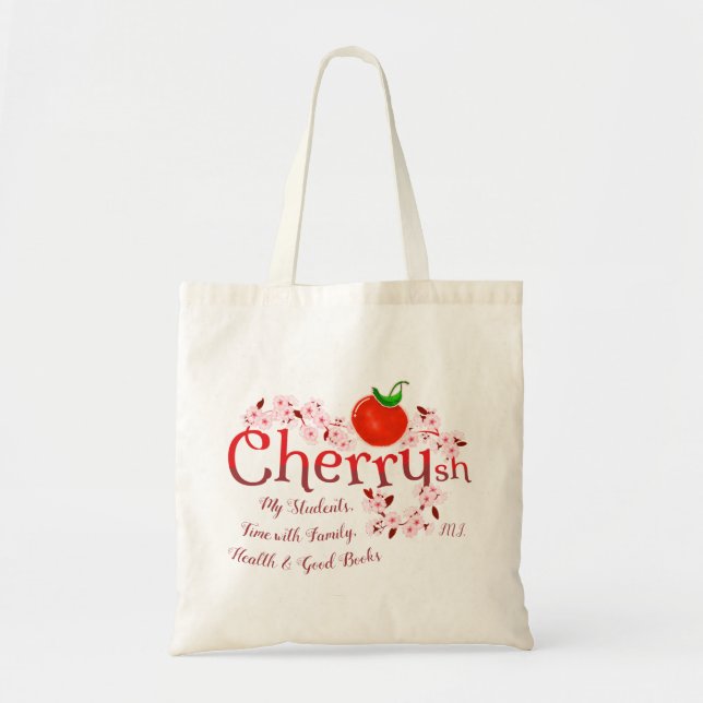 Things I Cherrysh | Cherry Pun Tote Bag (Front)