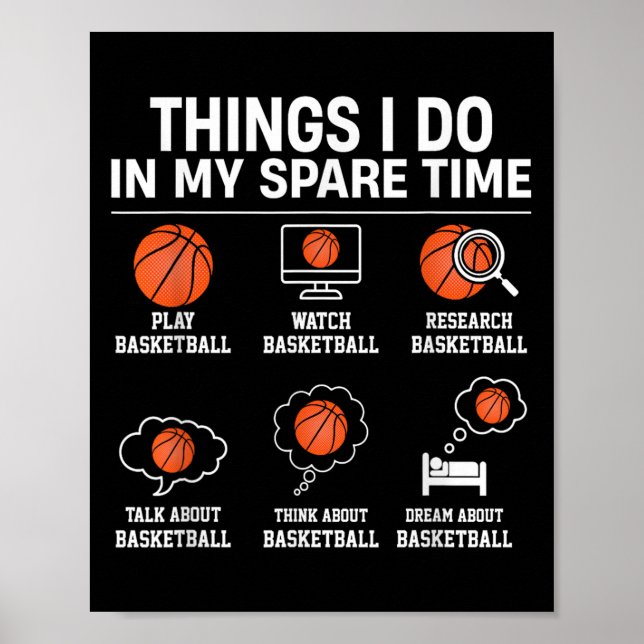 Things I Do In My Spare Time - Basketball Player L Poster (Front)
