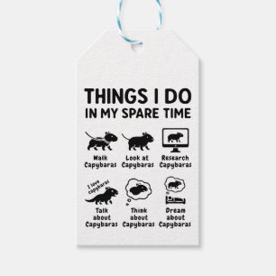 Things I Do In My Spare Time Capybara Funny Pet Gift Tags