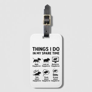 Things I Do In My Spare Time Capybara Funny Pet Luggage Tag