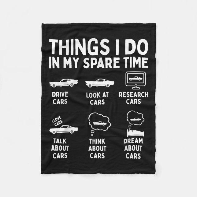 Things I Do In My Spare Time Cat, Funny Cat Men Wo Fleece Blanket (Front)