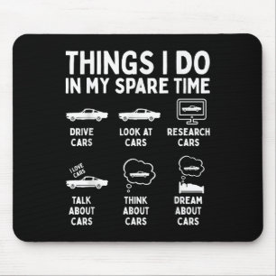 Things I Do In My Spare Time Cat, Funny Cat Men Wo Mouse Pad