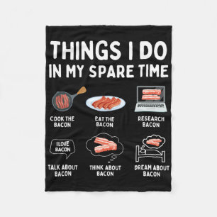 Things I Do In My Spare Time - Con Lover Bbq Pork Fleece Blanket