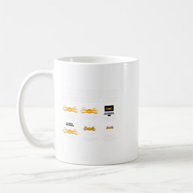 Things I Do In My Spare Time Drone Pilot Quadcopte Coffee Mug (Left)