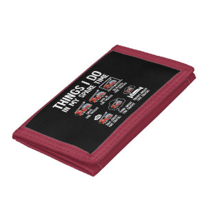 Things I Do In My Spare Time Fire Trucks Firefight Tri-fold Wallet