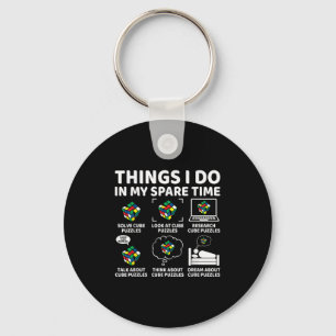 Things I Do In My Spare Time Funny Cube Puzzle Spe Keychain