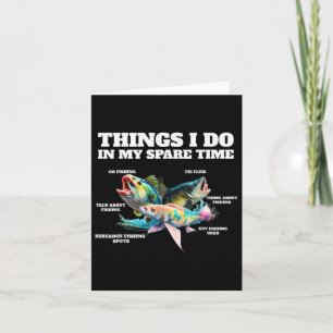 Things I Do In My Spare Time Funny Fishing Humor H Card