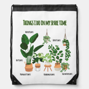Things I Do In My Spare Time - Gardener, Gardening Drawstring Bag