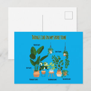 Things I Do In My Spare Time - Gardener, Gardening Postcard