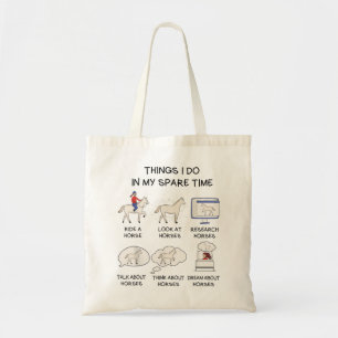 Things I Do In My Spare Time, Horse Gifts For Girl Tote Bag