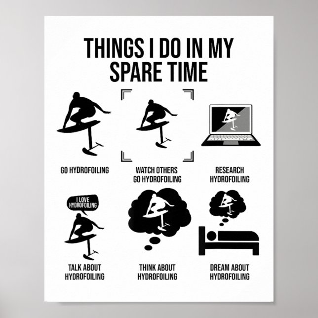 Things I Do In My Spare Time - Hydrofoiling  Poster (Front)
