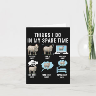 Things I Do In My Spare Time Sheeps Funny Sheep Card