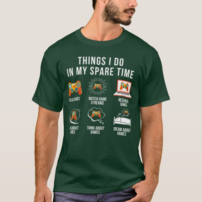 Things I Do in My Spareime Gaming family T-Shirt (Front)