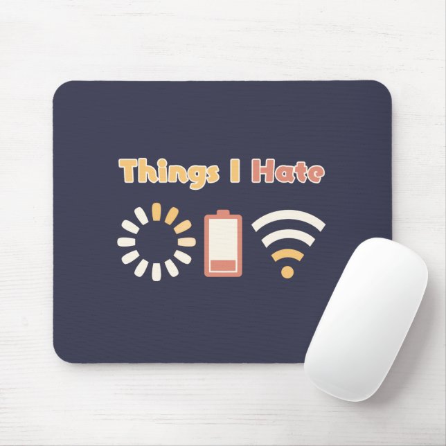 Things I Hate Computer Coding Mouse Pad (With Mouse)