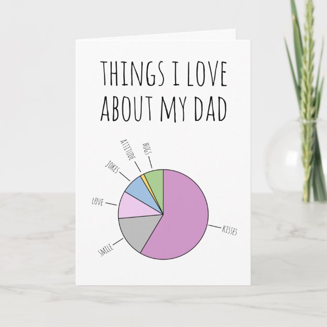 Things I Love About My Dad Fill in the blank  Holiday Card (Front)