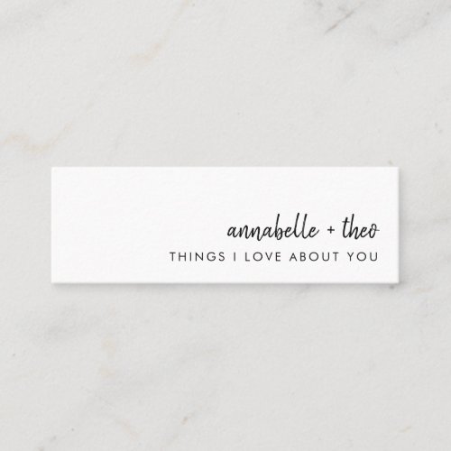 Things I Love about You  Romantic Love Note Cards