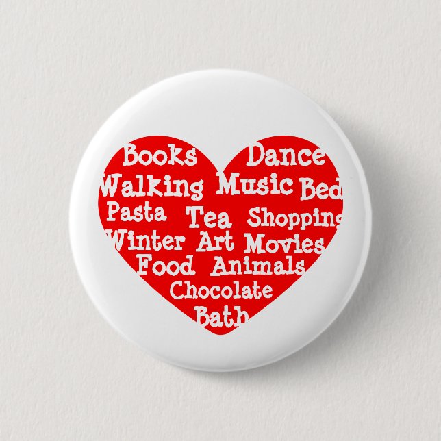 Things I Love Button (Front)