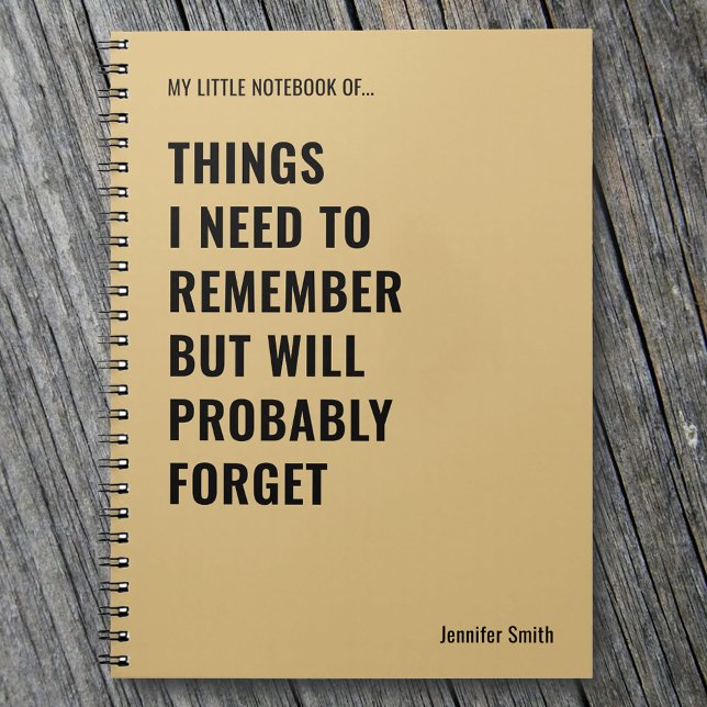 Things I Need to Remember Funny Quote Notebook (Creator Uploaded)
