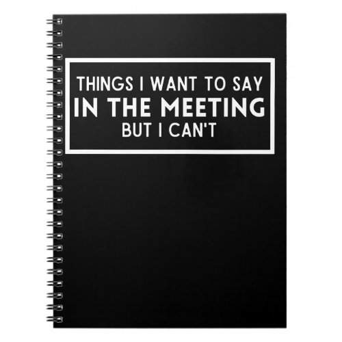 Things I want to say in the meeting but I cant Notebook