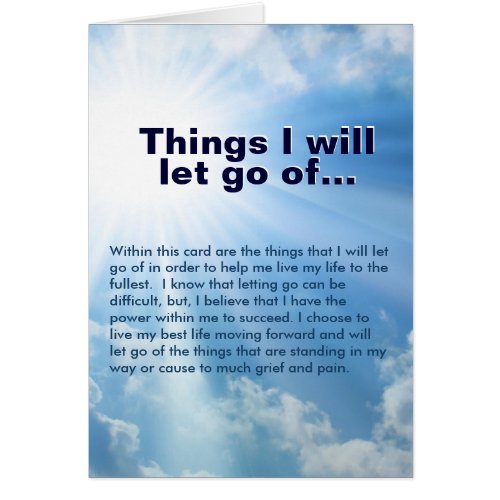 Things I Will Let Go Of