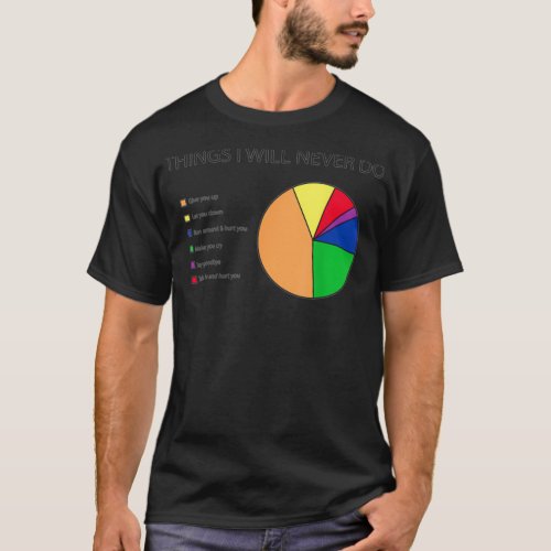 Things I Will Never Do Pie Chart  T_Shirt