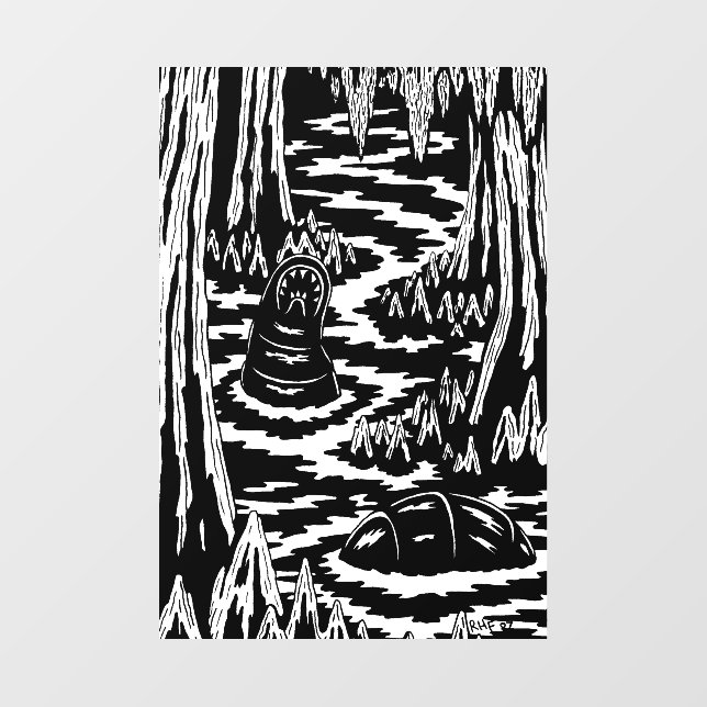 Things In The Swamp Horror Art Window Cling (Sheet)
