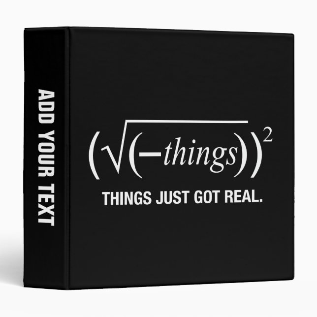 things just got real binder (Front/Spine)