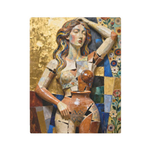 Things Keep Falling Apart – A Fragmented Portrait Metal Print