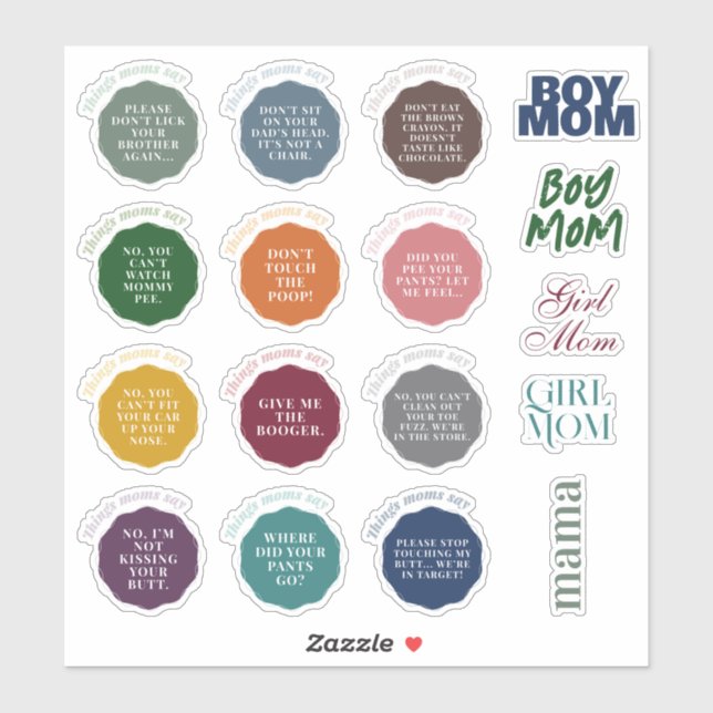 Things Moms Say Sticker (Sheet)