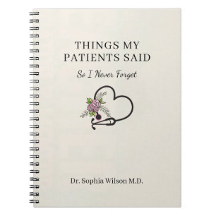 Things My Patients Said Funny Doctor Personalized  Notebook