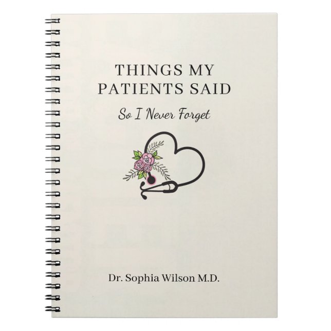 Things My Patients Said Funny Doctor Personalized  Notebook (Front)