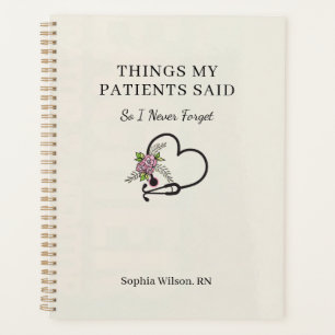 Things My Patients Said Funny Nurse Personalized Planner