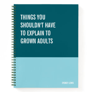 Things Shouldn’t Have to Explain to Adults Funny Notebook