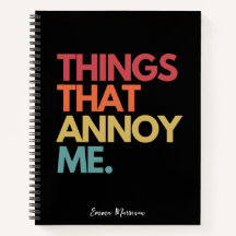 Things That Annoy Me Funny Quote Personalized