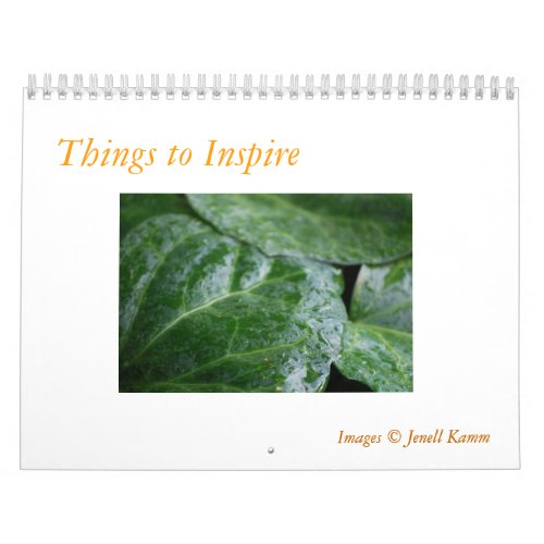 Things that Inspire Calendar