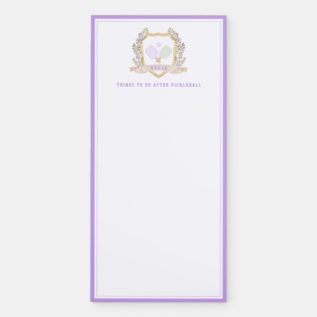 Things to Do After Pickleball Magnetic Notepad (Front)