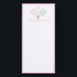 Things to Do After Pickleball Magnetic Notepad<br><div class="desc">This pickleball note pad design features a preppy set of pink and green gingham pickleball paddles with the words "Things to do after pickleball." These note pads are great for your personal stationery or package them up with a beautiful bow for a one of a kind hostess gift.</div>