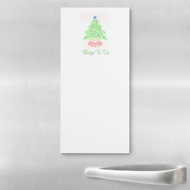 Things To Do Christmas Tree Magnetic Notepad (In Situ)