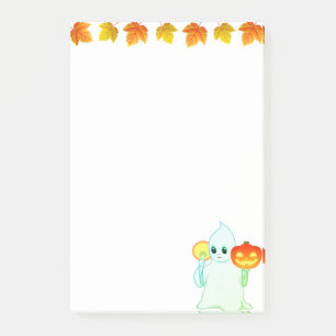 Things To Do & Ghost, Pumpkin & Candle on White Post-it Notes